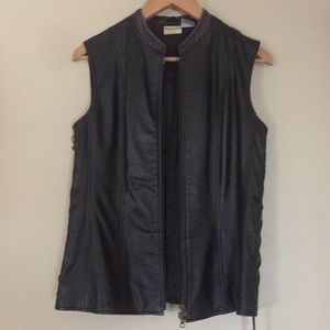 Black Leather Vest